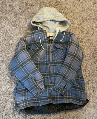 Canyon Guide Outfitters Sherpa Lined Flannel Hoodie Jacket Men’s Large - Image 1 of 4