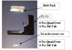 Крепление для подножки Owens BRKT 2 дюйма Алюминиевые доски Drop для 09–18 Ram 1500 см3 черные - Изображение 1 из 3
