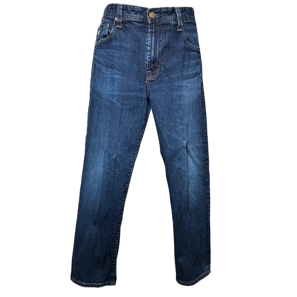 Pantalones de mezclilla ajustados modernos Tellis de AG Adriano Goldschmied para hombre talla 33x33 lavado oscuro Foto 1 de 4