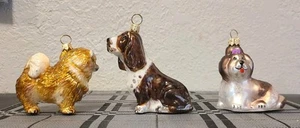 Old World Vintage Glass Christmas Ornament (3) Like New Used Excellent Condition - Bild 1 von 1