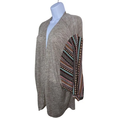 Cardigã feminino Flying Tomato espanador frente aberta manga asteca ocidental tamanho M/G - Imagem 1 de 4