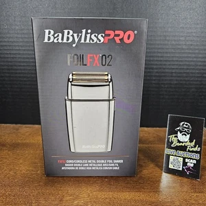 BaByliss PRO Foil FX02 Dual Foil Metallrasierer Silber FXFS2 Neu im Karton - Bild 1 von 11