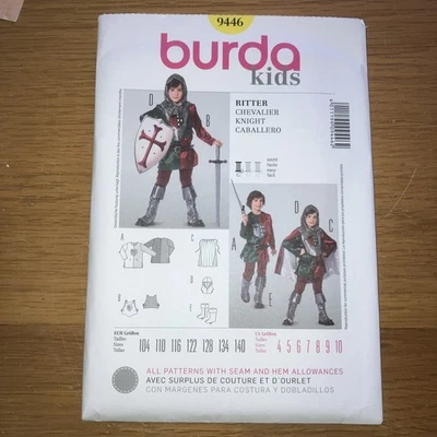 New Burda Sewing Pattern Children’s Knight Costume No. 9446 - Image 1 of 3