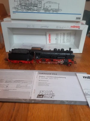 High End Märklin 3098 Sound 23 Fkt.  BR 038 711-3 Rauch,ESU V4 Adr. 3 in OVP  - Bild 1 von 4