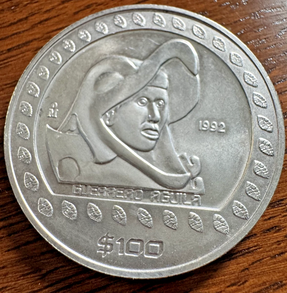 メキシコ 100 NUEVOS PESOS 古代文明 Mexico 100 pesos Xochipilli Statue Precolombina Aztec PR69