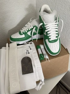Louis Vuitton Nike Air Force 1 Virgirl Abloh EU41 US8 Weiß Grün White Green - Bild 1 von 13