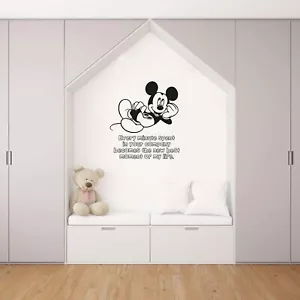 Minute Mickey Mouse Disney Quote Home Room Wall Sticker Vinyl Art Decal Decors - Picture 1 of 6