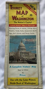 Vintage Tourist Map Of Washington The Nation’s Capital Color Edition Vacation - Picture 1 of 9