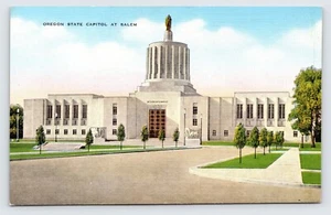 Postal de lino vintage del Capitolio del Estado de Oregón en Salem Oregon P9 - Imagen 1 de 2