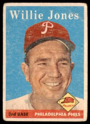 1958 Topps Baseball Cards Willie Jones Philadelphia Phillies #181 - Image 1 of 2