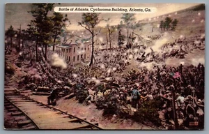 Postcard Atlanta GA c1940s Battle Of Atlanta Painting Cyclorama Building  - Picture 1 of 2