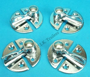 4 cerraduras giratorias y placa base con sujetador de grava cromadas - caravana autocaravana - Imagen 1 de 1
