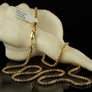 Cadena veneciana 2,5 mm oro 750 chapado en oro de 18 quilates mujer hombre K1782L - Imagen 1 de 6