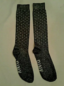 Calze sportive Victoria's Secret ROSA metallizzato scintillante NERO borchie ginocchio - Foto 1 di 6