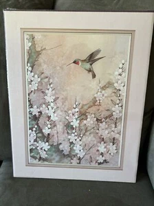Vintage Poster Art Print Litho Floral Flowers and Birds 16”x20”  1988 - Picture 1 of 6
