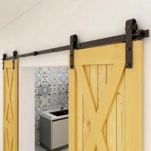 Sistema de puerta corredera CCJH carril herraje para puertas correderas puerta corredera de madera 1M-4M - Imagen 1 de 19