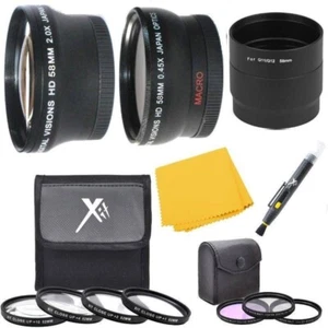 58mm Lens Filter Accessory Kit for Canon PowerShot G12, G11, G10 Digital Camera - Picture 1 of 8