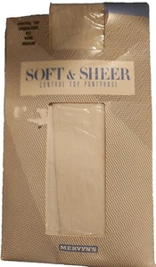 *BRAND NEW*Mervyn's White Soft & Sheer Control Top pantyhose Medium - Picture 1 of 2