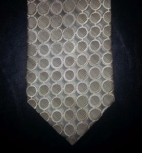 Platinum Designs Krawatte Seide geometrisches Kreis-Design hellbraun hellbraun neu im Karton t2583 - Bild 1 von 4