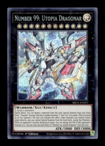 Yugioh BROL-EN057 Number 99 Utopia Dragonar 1st Edition Secret Rare XYZ - Picture 1 of 2
