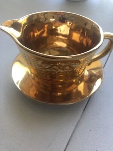 Vintage ROYAL CHINA 22k gold Creamer and Saucer - Picture 1 of 7