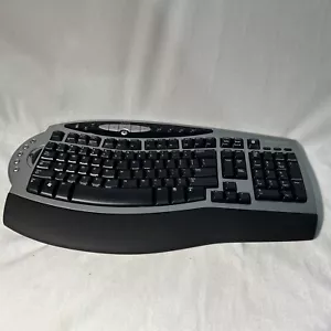 Microsoft Wireless Comfort Keyboard 1045 Black Silver keyboard only - Picture 1 of 8