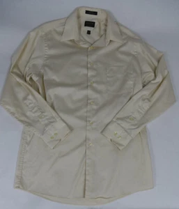 Vintage Arrow Sateen Wrinkle Free Classic Fit Shirt Off-white Cream Men's 15 - Picture 1 of 4