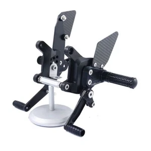 MG Biketec Rearset Kit Black Fixed Footpegs YAMAHA FZ1 Fazer (1000cc) 2006-2015 - Picture 1 of 11