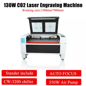AUTO FOCUS 130W CO2 Laser Engraver Cutter Machine RECI Laser Tube 1300*900mm - Picture 1 of 13
