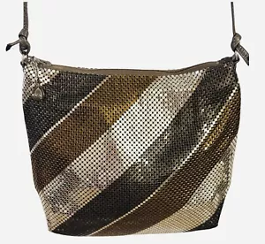 Whiting and Davis Metallic Mesh Cross-Body Shoulder Handbag NWOT - Picture 1 of 7