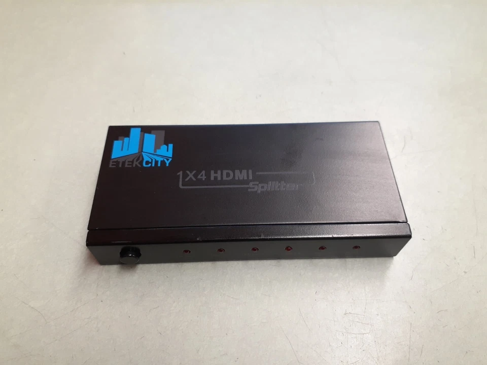 ETEKCITY 1X4 HDMI Splitter - Black - Image 1 of 4