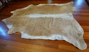 One of the biggest hides EVER  - A Massive Jersey & White Cowhide Rug - - Picture 1 of 9