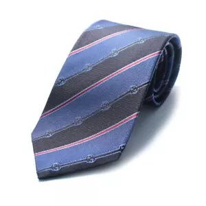 GUCCI Rare tie Navy stripe pattern silk from japan C646 - Picture 1 of 24