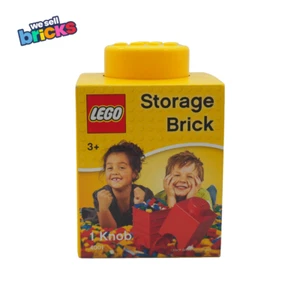 LEGO® Amarillo 1 perilla ladrillos de almacenamiento - Imagen 1 de 8