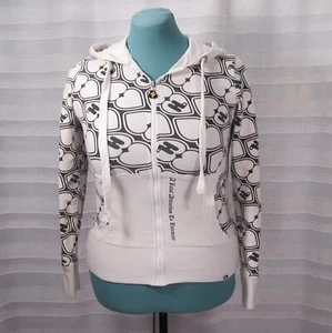 Harajuku Lovers Black White Heart Logo Hoodie Small Gwen Stefani Y2K - Picture 1 of 12