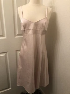 Pre Owned Banana Republic Light Pink Silk Lined  Strapless Dress, Size 8 Petite - Picture 1 of 11