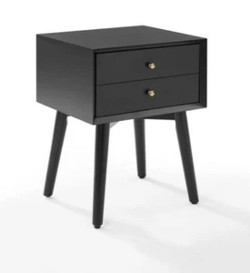 Crosley CF9401-MB Wood Nightstand - Black - Picture 1 of 2