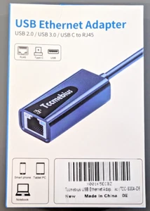 Adaptador USB 3.0 a Ethernet RJ45, 10/100/1000 Red Gigabit, MacBook, Surface - Imagen 1 de 2
