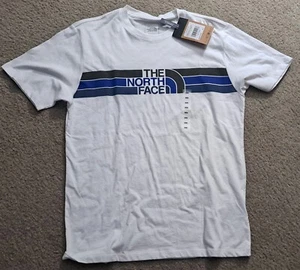 The North Face T Shirt Adult M. Graphic Tee Short Sleeve Blue Green Mens - Picture 1 of 10