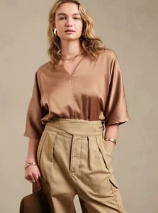 NWT Banana Republic $70 Women's V-NECK DOLMAN TOP Color Bronze Size Medium - Picture 1 of 1