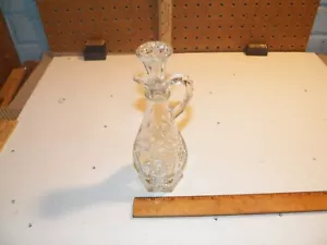 Vintage Klarglas Öl oder Essig Cruet mit Stopper - Bild 1 von 5