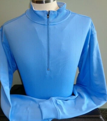 NEW FOOTJOY PERFORMANCE 1/2 ZIP DROP NEEDLE PULLOVER, OCEAN BLUE, PICK SIZE,$155 - Image 1 of 2