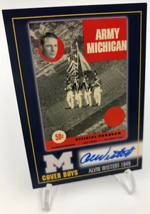 TK LEGACY ALVIN WISTERT AUTO Card M Cover Boys 1949 Army MICHIGAN WOLVERINES OX - Picture 1 of 9
