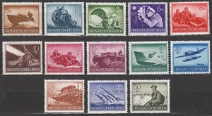 Stamp Germany Mi 873-85 Sc 257-69 1944 WWII Third Reich Memorial Wehrmacht MNG - Picture 1 of 1
