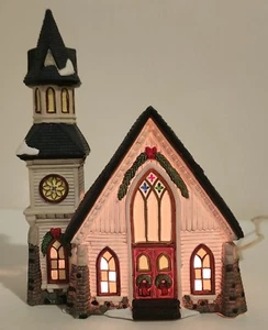 Heartland Valley Village Limited Edition Deluxe Porcelain Lighted House Church - Picture 1 of 10