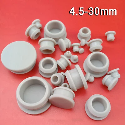 NEIN Abdeckstopfen Blindstopfen Abdeckkappen Lochkappen Silikonstopfen 4.5-30mm Grau