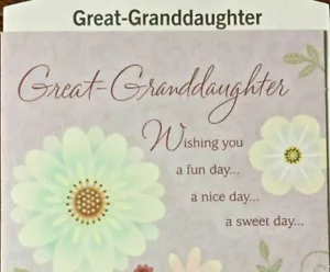 BIRTHDAY Card for your ADULT GREAT GRANDDAUGHTER HALLMARK 4 Choices 84B - Picture 1 of 11