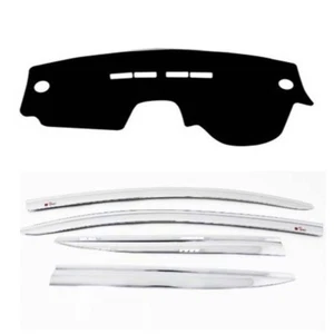 Chrome Weather Shields 4pcs with Dash Mat Cover RH for 2018 Renault CAPTUR - Picture 1 of 10