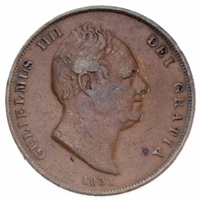 1831 Great Britain Penny (VF) Very Fine Condition, KM# 707 - Image 1 of 3