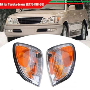 2x Front Bumper Corner Turn Signal Light Lamp fit for Lexus LX470 1998-2007 Set - Picture 1 of 11